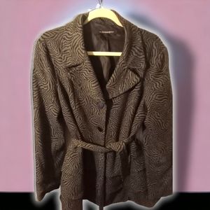 A Gianetti | tiered long wrap peacoat